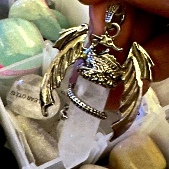 Quartz Dragon Necklace - Picture 2 of 3